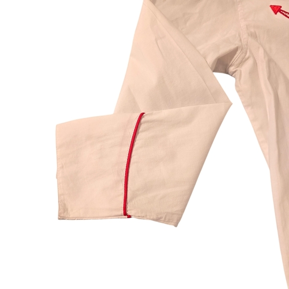 Osmar Red Embroidered  Western Snap Button Long Sleeve Shirt - Picture 6 of 7